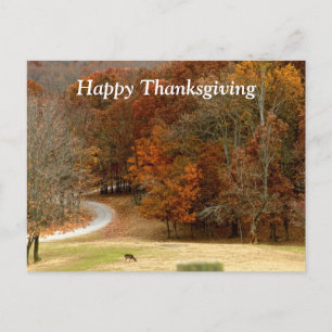Cartão Postal De Festividades Feliz Dia de Ação de Graças Foto de Autumn Trees D