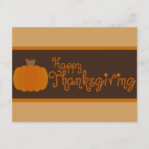 Cartão Postal De Festividades Feliz Dia de Ação de Graças, Pumpkin