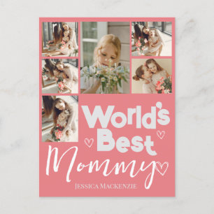 Cartão Postal De Festividades Feliz dia de as mães, a melhor foto de mamãe do mu