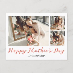 Cartão Postal De Festividades Feliz dia de as mães Elegante Simples 3 foto
