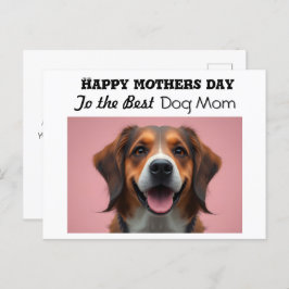 Cartão Postal De Festividades Feliz dia de as mães para a melhor mãe de cachorro