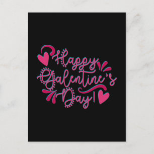 Cartão Postal De Festividades Feliz Dia de Galentine