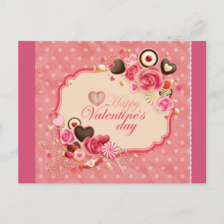 Cartão Postal De Festividades Feliz dia de os namorados!