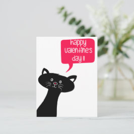 Cartão Postal De Festividades Feliz dia de os namorados! Cartão-postal de gato p