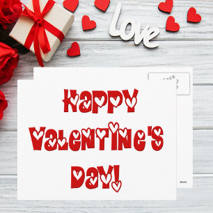 Cartão Postal De Festividades feliz dia de os namorados com Corações