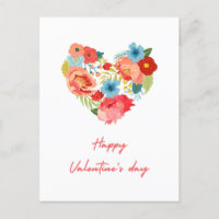 Feliz dia de os namorados Com Flores Coloridas