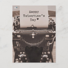 Cartão Postal De Festividades Feliz dia de os namorados de Digitação de Gato Fel