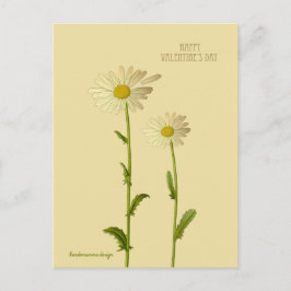 Cartão Postal De Festividades Feliz dia de os namorados - Flor margarida