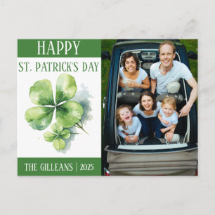 Cartão Postal De Festividades Feliz dia de São Patrício Shamrocks família 1 foto