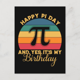 Cartão Postal De Festividades Feliz Dia do Pi 2026 Celebração de Matemática Nerd
