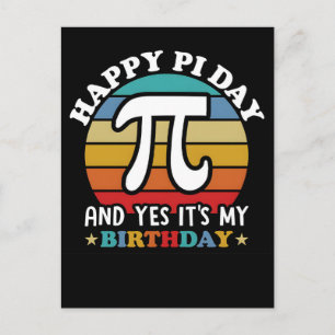 Cartão Postal De Festividades Feliz Dia do Pi 2026 Celebração de Matemática Nerd
