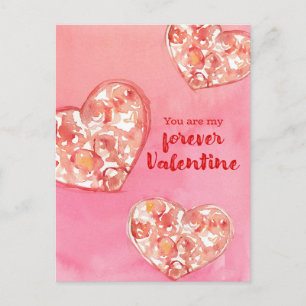 Cartão Postal De Festividades Feliz Dia dos Namorados para Sempre Corações de Na