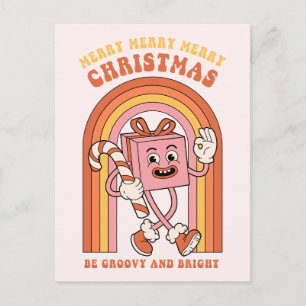 Cartão Postal De Festividades Feliz Feliz Feliz Natal - Seja Feliz e Brilhante