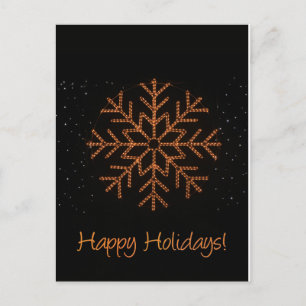 Cartão Postal De Festividades Feliz Feriados! Crystal Lights