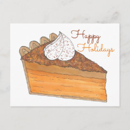 Cartão Postal De Festividades Feliz Feriados, Doce Comida de Pizza de Batata