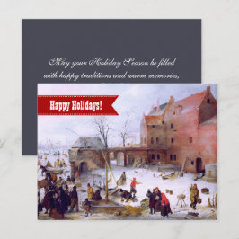 Cartão Postal De Festividades Feliz Férias. Cartão de Natal De Arte Fina