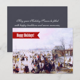 Cartão Postal De Festividades Feliz Férias. Cartão de Natal De Arte Fina