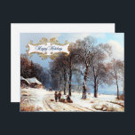 Cartão Postal De Festividades Feliz Férias. Vintage Winter Scense Christmas<br><div class="desc">Feliz Férias. Cartões postais de Natal com um litógrafo de cenas de inverno antigo de Currier e Ives,  por volta de 1900. Cartões de correspondência,  favores e presentes disponíveis na Categoria Natal e Ano Novo / Arte fina da nossa loja.</div>