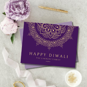 Cartão Postal De Festividades Feliz Festival Diwali da Celebração das Luzes