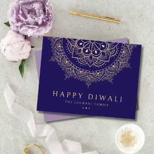 Cartão Postal De Festividades Feliz Festival Diwali da Celebração das Luzes