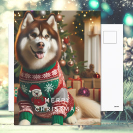 Cartão Postal De Festividades Feliz Foto de Natal