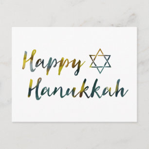 Cartão Postal De Festividades feliz hanukkah bokeh