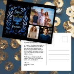 Cartão Postal De Festividades Feliz Hanukkah Menorah Watercolor Foto 3<br><div class="desc">Querido desenho para desejar a alguém feliz hanukkah! Clique em "personalizar" para adicionar suas próprias fotos à parte frontal e enviar texto para o lado traseiro. Também disponível como cartão de saudação ou download digital para enviar instantaneamente por email ou mensagem de texto. Verifique meu compro para mais ou me...</div>