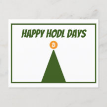 Feliz HODL Days Bitmoney Cartão de Natal (FLAT)