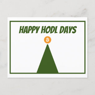 Cartão Postal De Festividades Feliz HODL Days Bitmoney Cartão de Natal (FLAT)