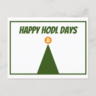 Cartão Postal De Festividades Feliz HODL Days Bitmoney Cartão de Natal (FLAT)