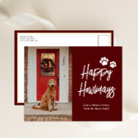 Feliz Howlidays Red Calliografia Foto Pet