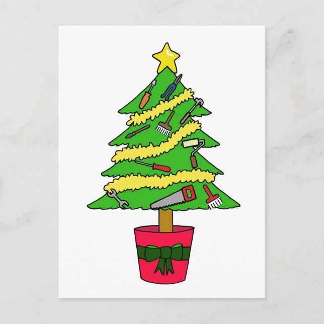 Cartão Postal De Festividades Feliz Humor de Natal Feliz (Frente)