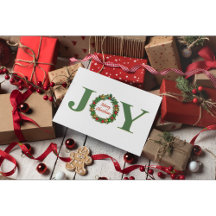 Feliz Joy Christmas Wreath