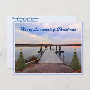 Cartão Postal De Festividades Feliz Lowcountry Christmas Bluffton Carolina do Su
