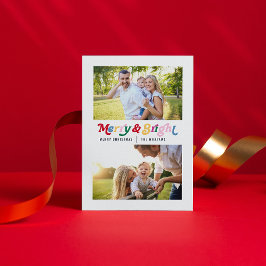 Cartão Postal De Festividades Feliz moderna e cor brilhante Retro 2 Foto