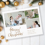 Cartão Postal De Festividades Feliz Natal! 3 - Foto<br><div class="desc">Feliz Natal! Cartão postal de 3 fotos,  específico do cliente.</div>