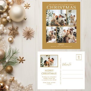 Cartão Postal De Festividades Feliz Natal 5 Fotos