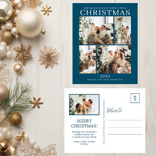 Cartão Postal De Festividades Feliz Natal 5 Fotos