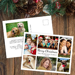 Cartão Postal De Festividades Feliz Natal 7 Colagem de Fotos