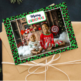 Cartão Postal De Festividades Feliz Natal (adicione sua própria foto) Impressão