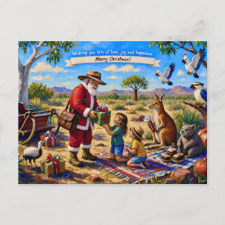 CARTÃO POSTAL DE FESTIVIDADES ~ FELIZ NATAL AUSTRALIANO ~ 