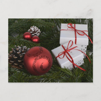 Cartão Postal De Festividades Feliz Natal, bolas de Natal