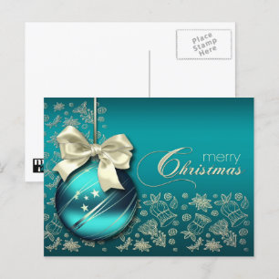 Cartão Postal De Festividades Feliz Natal. Christmas Bauble