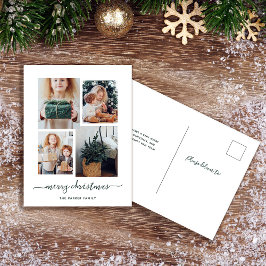 Cartão Postal De Festividades Feliz Natal | Colagem de Fotografias Moderna