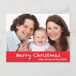 Cartão Postal De Festividades Feliz Natal com Texto e Foto