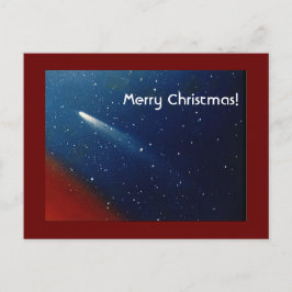 Cartão Postal De Festividades Feliz Natal! Cometa Kohoutek