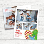 Cartão Postal De Festividades Feliz Natal Cookie Foto Collage Saudação<br><div class="desc">Comemore a temporada com este cartão de cartões de natal postal Feliz Natal, projetado com uma bela colagem de fotos em um estilo multi-grade de fotos. Apresentando sotaques vermelhos e verdes festivos, tipografia divertida e um toque de charme de biscoitos de Natal, este cartão é perfeito para famílias que adoram...</div>