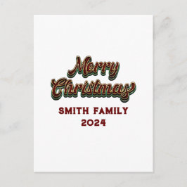 Cartão Postal De Festividades Feliz Natal - Correspondência Familiar