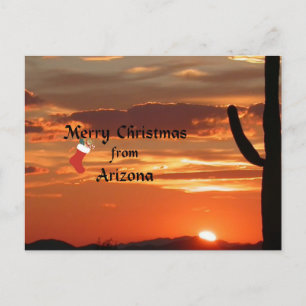 Cartão Postal De Festividades Feliz Natal da Arizona