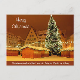 Cartão Postal De Festividades Feliz Natal da Estônia Cartão-postal